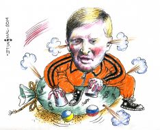 Caricature of Oleg Smal
