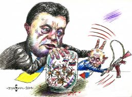 Caricature of Oleg Smal