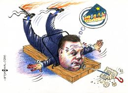 Caricature of Oleg Smal