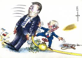 Caricature of Oleg Smal