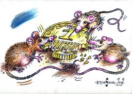 Caricature of Oleg Smal
