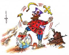 Caricature of Oleg Smal