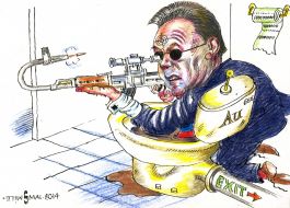 Caricature of Oleg Smal