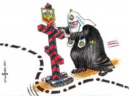 Caricature of Oleg Smal