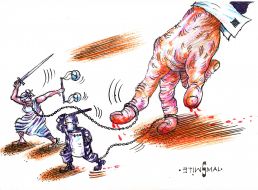 Caricature of Oleg Smal