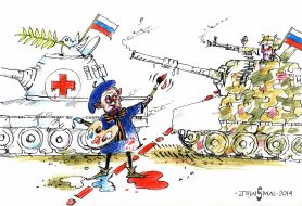 Caricature of Oleg Smal