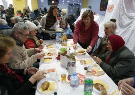 Christmas dinner for the poor