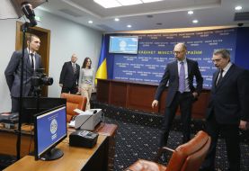 Eka Zguladze and Arseniy Yatsenyuk