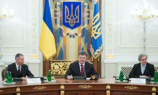 Boris Lozhkyn, Petr Poroshenko and Viktor Musiyaka