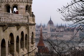 View of Danube River and the Hungarian Parliament building