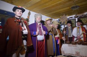 Participants of the festival "Christmas in the woods"