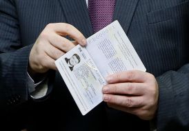 Petr Poroshenko with his biometric passport