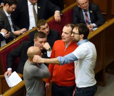 Mustafa Nayem, Sergei Leshchenko and Egor Sobolev