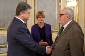 Petr Poroshenko and Anne Brasseur
