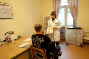 Recruits undergo a medical examination