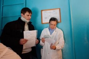 Recruits undergo a medical examination