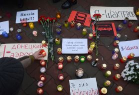 Акция протеста против терроризма "Je suis Volnovakha"