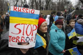 Marchers solidarity against terrorism