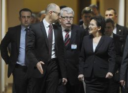 Арсений Яценюк и Эва Копач