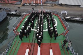 The crew of the frigate "Hetman Sahaidachny"
