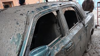 Последствия обстрела поселка Сартана