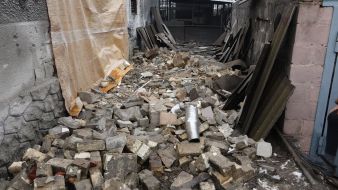 Последствия обстрела поселка Сартана