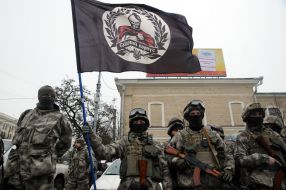 Soldiers of the special purpose company MIA "East-proof"