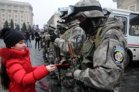 Soldiers of the special purpose company MIA "East-proof"