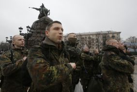 Soldiers of of the Azov regiment sent to the ATO area