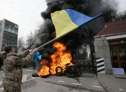 Mass meeting near the building of the Ministry of Defense of Ukraine