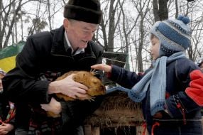 Victor Tokarskiy with a Marmot Timka