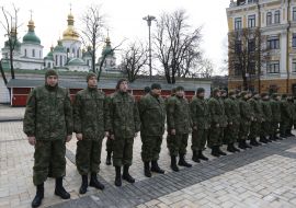 Seeing fighters company patrol special police "Holy Mary"