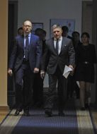 Arseniy Yatseniuk and Robert Fico
