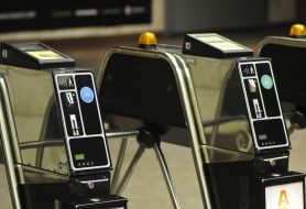 Turnstiles in the subway