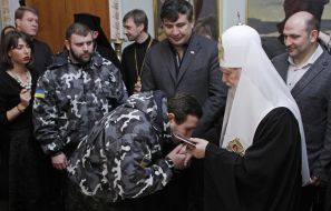 Patriarch Filaret awarded Georgian volunteers