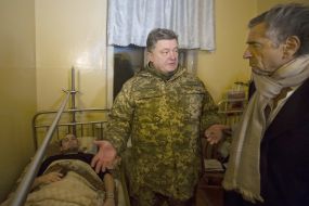 Petro Poroshenko and Bernard-Henri Lévy