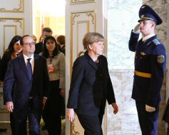 Франсуа Олланд и Ангела Меркель  