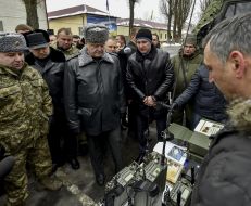 Aleksandr Turchinov, Petr Poroshenko and Stepan Poltorak