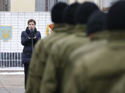 Marina Poroshenko at the training center of the Ground Forces