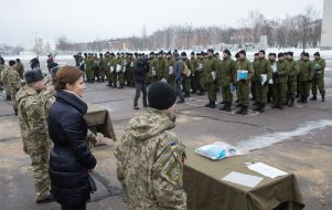 Marina Poroshenko at the training center of the Ground Forces