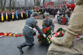 Laying of flowers