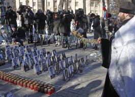 Honoring the memory of the heroes of Nebesnaya Sotnya