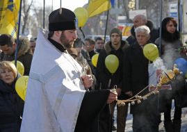Honoring the memory of the heroes of Nebesnaya Sotnya