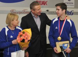 Marina Amirkhanova, Sergey Bubka and Ivan Pavlov