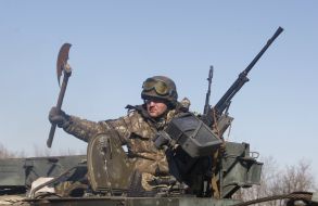 Ukrainian soldiers in Artemivsk
