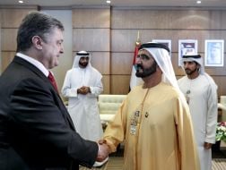 Петр Порошенко и Мухаммед бин Рашид Аль-Мактум