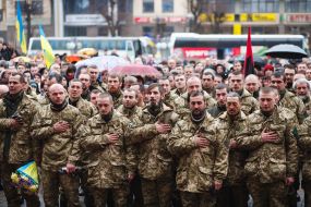 Soldiers of the 128 th mountain infantry brigade