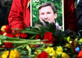 Farewell ceremony with activist Igor Tolmachev