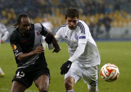 Soccer match. FC Dinamo (Kiev) 3:1 FC "Guingamp" (France)