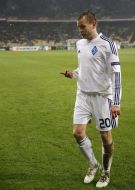 Soccer match. FC Dinamo (Kiev) 3:1 FC FC "Guingamp" (France)